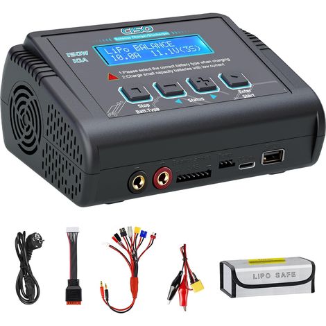 C150 LiPo Charger 150W 10A AC/DC RC Balance Charger Discharger for LiPo Li-ion LiFe LiHV NiMH NiCD PB