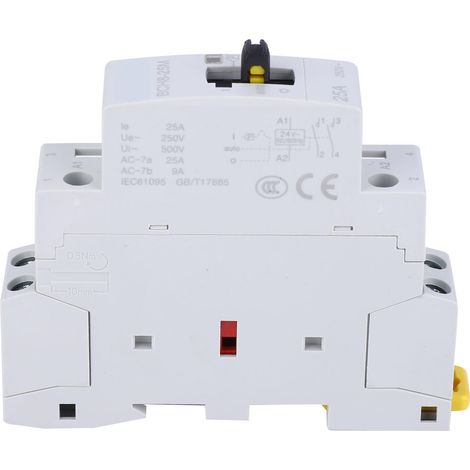 Contacteur CA domestique BCH8-25M avec fonction manuelle 2P25A 24V2NO (1/5)