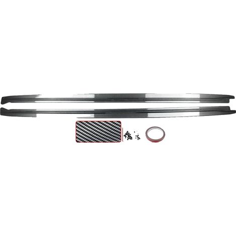 Extensiones de faldones laterales, material ABS duradero, fácil instalación, aspecto de fibra de carbono. (1/2)