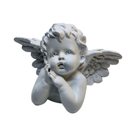 Statuetta in ceramica a forma di testa d'angelo / 13X14 CM / 60 (1/5)