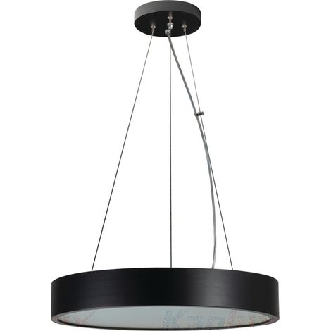 Lustre JASMIN noir bois/verre 3xE27 20W H100cm Kanlux (1/2)
