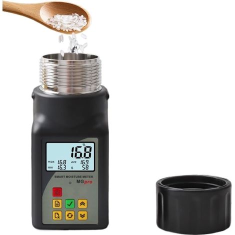 Testeur d'humidité portable Humidimètre intelligent for grains de café et de cacao - Testeur d'humidité des grains professionnel - Enregistreur de données d'humidité des graines professionnel 3-80% (1/5)