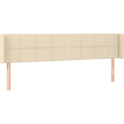 Maison Exclusive - Cabecero de tela color crema 203x16x78/88 cm (1/5)
