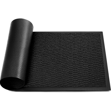 Paillasson Absorbant la saleté et l'eau, Dos antidérapant, Facile à Nettoyer, Durable et Lavable, Fond en PVC et Fibre de polypropylène, pour l'intérieur et l'extérieur, Toute l'année (40 x 60 (1/5)