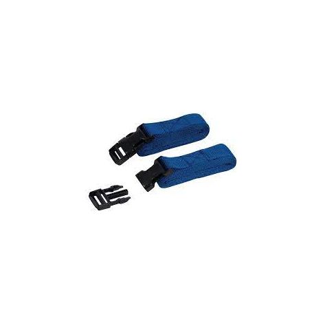 Set di cinghie con fibbie a clip 2 p.zi  adatta ad assicurare oggetti leggeri silverline
