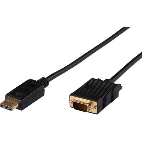 MicroConnect DP-VGA-MM-200 - 2 m - DisplayPort - VGA (D-Sub) - Mâle - Mâle - Or