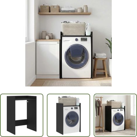 Armoire lave-linge -  Armoire pour machine à laver Chêne noir 67,5 x 48 x 97 cm (1/5)