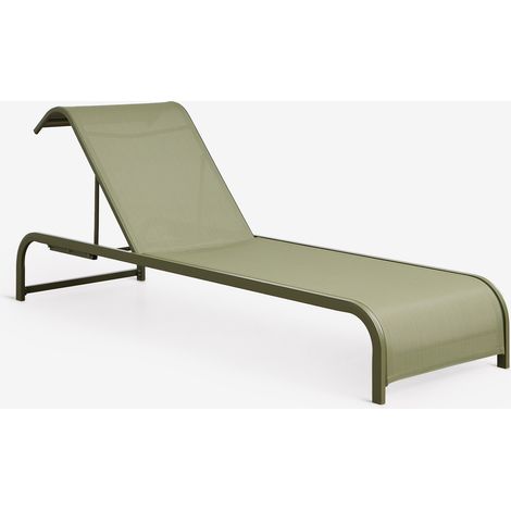 SKLUM Verstellbare Liege aus Stahl Marietta Tiefes Grün Olive                                  