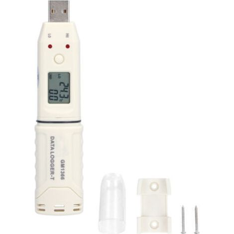 Enregistreur de Température Numérique USB pour Intérieur Surveillance Environnementale Précise - Livré avec Manuel en Anglais Sans Batterie -