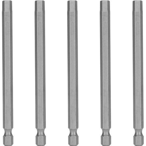 Lot de 10 embouts de tournevis magnétiques de 6 mm en acier allié, tige hexagonale de 6,35 mm (1/4 pouce). (1/5)
