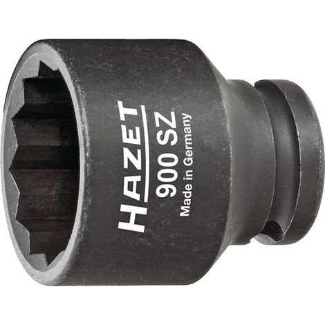 Hazet Schlag-Maschinenschrauber Steckschlüsseleinsatz 900SZ-24, 1/2 (12,5 mm) Vierkant hohl, Außen Doppelsechskant-Tractionsprofil, SW 24 mm