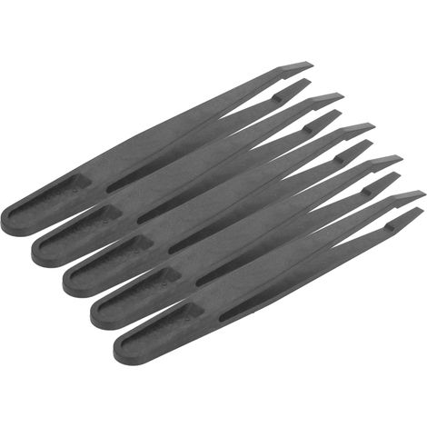 Lot de 20 pinces antistatiques à pointe incurvée en fibre de carbone pour la réparation de montres et d'électronique (outils de bricolage). (1/5)