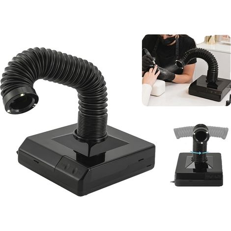 Colector de polvo para uñas, ABS de alta calidad, 60 W de potencia, boquilla giratoria de 360°, dos modos de succión, filtro reutilizable. (1/5)