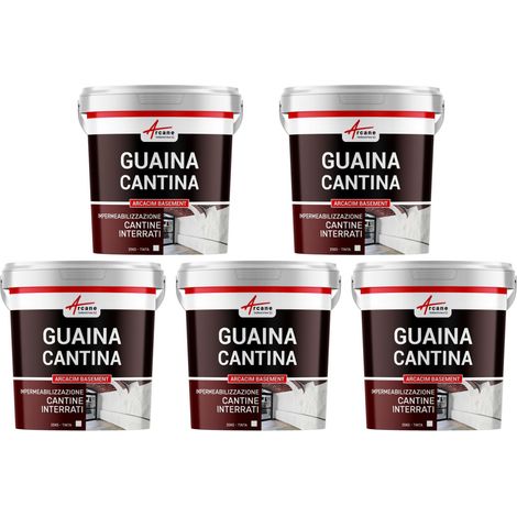 Intonaco idrorepellente per interni: cantine, seminterrati, garage - ARCACIM BASEMENT - 3 x 25 KG Grigio - ARCANE INDUSTRIES