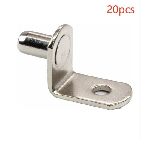 Support d'étagère en L de 6 mm, fixation pour planches, avec trous de montage, pour armoires, cuisines et meubles (1/5)