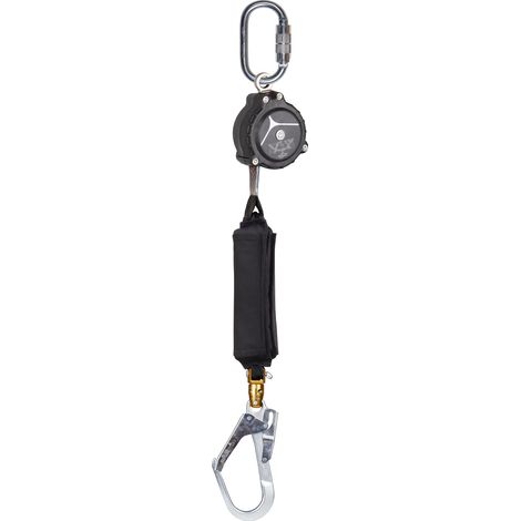 Enrouleur à rappel automatique en sangle Delta Plus MICROBLOC AN106 – 1,8 m F2, double émerillon, 140 kg EN360