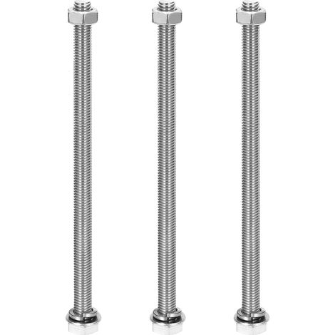 3 Sets M8 x 160mm Vis À Tête Hexagonale Acier Inoxydable 304 (1/5)