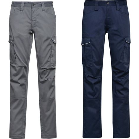 Diadora Utility Staff Stretch Cargo Pantaloni da lavoro - L - Bianco (1/5)