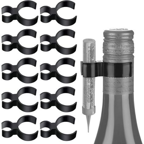 QORVA-Clip de Champagne Attache Bouteille - Support De Bouteille pour Cierges, 10 PCS pour Mariage et Fête d'Anniversaire