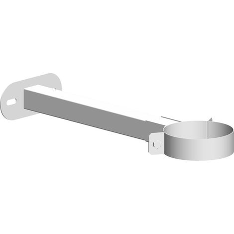 ATEC Wandabstandhalter 50-360mm DN80/125 Edelstahl weiss beschichtet kürzbar, 711745