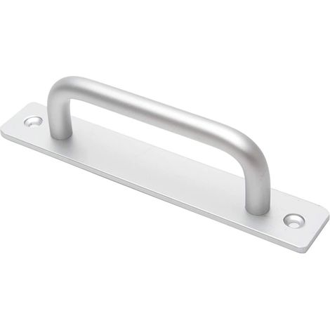 Quincaillerie et verrous de porte : Poignée de porte de grange robuste en alliage d'aluminium, poignées de sécurité pour porte coulissante simple et moderne (argent, taille : 150 mm, 2 pièces)