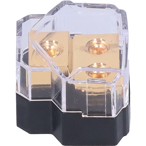 Bloc de distribution électrique automatique avec porte-fusible 1x0GA entrée/2x4GA sortie pour voitures, camions, bateaux et camping-cars (1/5)