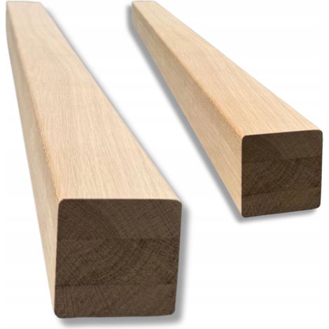 Bois de charpente - Chêne - 6 x 6 x 110 cm - Bords droits - Idéal pour rampes et meubles