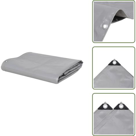 Abdeckplane 650 g/m² 1,5 x 20 m Grau - Abdeckplane - Plane - Wasserdichter Überzug - Canvas Plane - Wetterfeste Plane (1/5)