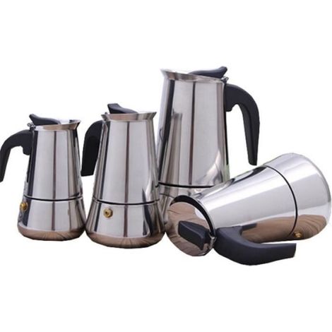 Cafetière,Cafetière italienne, 12 tasses, 600ml, cuisinière en acier inoxydable filtre, Top, Moka expresso, - Type 300ML(6CUP) (1/4)