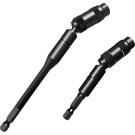 CSPARKV 2 Pièces 1/4" Forets Pivotants Magnétiques,92 mm et 144 mm Porte Embout Visseuse Magnetique,Porte-Embout Hexagonal Pivotant à 20 Degrés pour Les Espaces Étroits ou Les Coins (1/5)