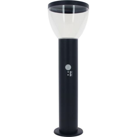 Xanlite - Borne filaire en métal noire, IP44, détecteur de mouvement, culot E27 - BOFE40WNMODD (1/3)