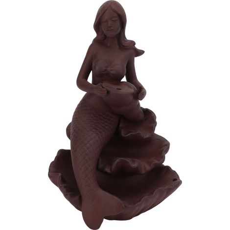 Incense Holder European American Style Mermaid Shape Manual Meditation Sleep Aid Backflow Waterfall Incense Holder (1/5)