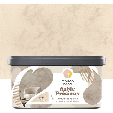 Vernice effetto speciale, Precious Sand MAISON DECO, lucentezza perlescente, sabbiata, 2L MAISON DECO (1/3)