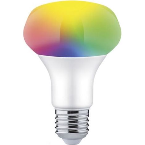 Ampoule LED connectée E27 R80 RGB 806 lm, équiv. 60W incandescence, variation blanc & couleur