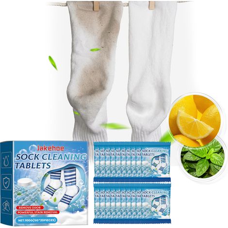 Sock cleaning sheets gently clean stubborn dirt, stains, and odors from socks. Multi-purpose cleaning sheets -- 100G (5G20 pieces) -- BIEMMEDUE (1/5)