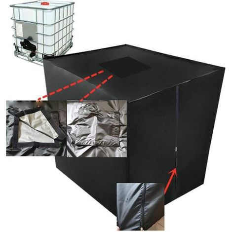Couvercle de Réservoir d'eau - Bâche de Protection IBC 1000L  Couvercle IBC Étanche À La Poussière  Housse de Protection [60] (1/4)