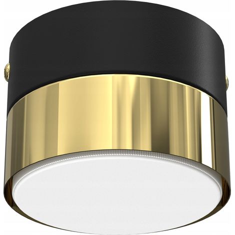LED-Deckenleuchte Loft Plafond GX53 schwarz-gold poliert (1/4)