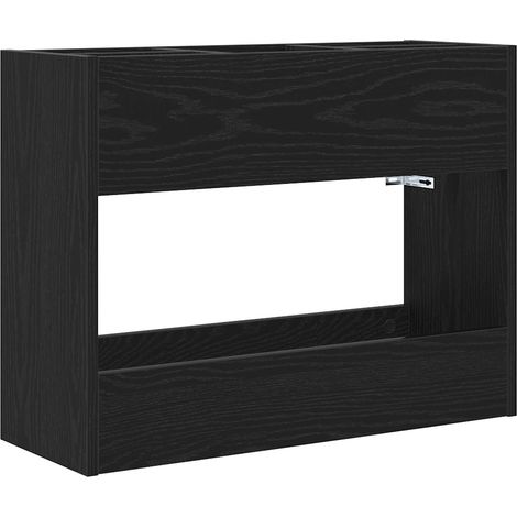 vidaXL  Umbrella Stand  Black Oak 65 x 24 x 50 cm Engineered Wood