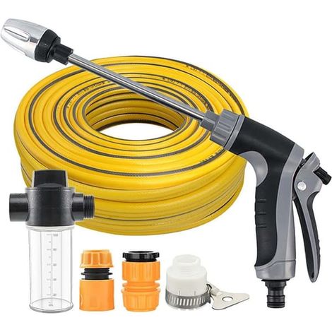 Nettoyeur haute pression avec 3 modes de pulvérisation et livré avec un tuyau d'eau haute pression de 15 mètres pour un nettoyage puissant. (1/5)