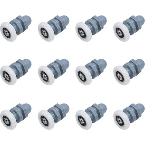 12 Stück robuste Kunststoff-Gleitschienen für Duschtüren, Ersatzteile für Badezimmer (20 mm) (1/4)