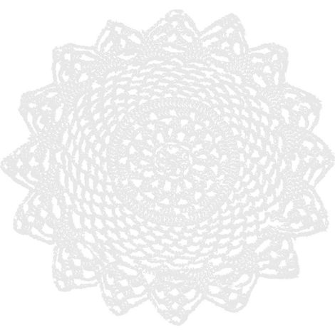 Set de table blanc en crochet, set de table décoratif, lot de 3 sets de table en coton. (1/5)