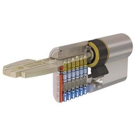 Cilindro de seguridad con llave reversible t60 40x40 nickele 3 llaves