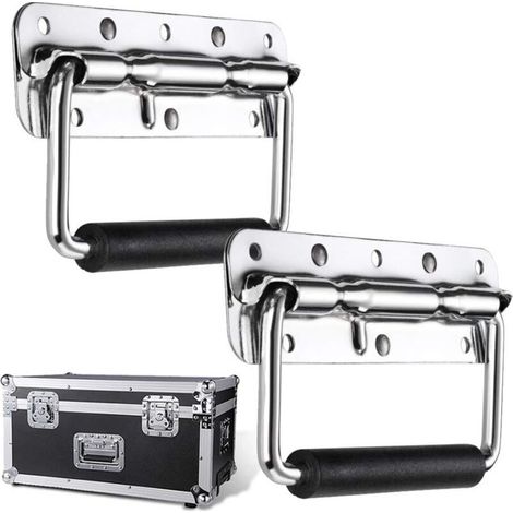 2 Pièces Poignee Metal Caisse Poignée Encastrable Poignée de Caisse Poignées de Traction d'acier inoxydable Porte en Métal Extracteur Poignée pour Remplacement de Boîte à Outils Boîtes (1/5)