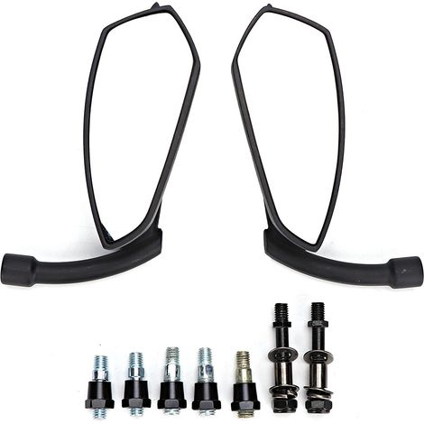 Rétroviseur de moto modifié avec bras en forme de faucille, rétroviseur en aluminium moulé sous pression (1/5)