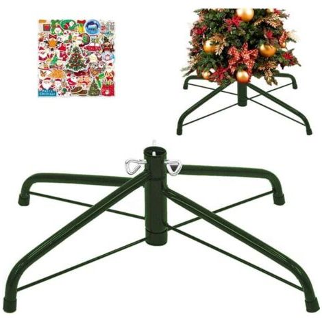 Support de base pliable pour sapin de Noël artificiel de 1.2 à 2.1 m - Support de rechange pour sapin de Noël - Convient aux poteaux de 1.3 à 3.2 cm les décorations de la maison de Noël. pour apporte (1/4)
