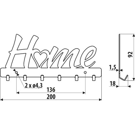 Cintre WS69, HOME, structure noire (1/2)
