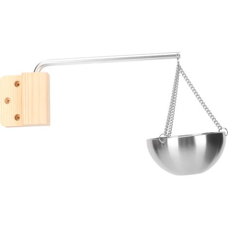 Diffuseur d'huiles essentielles en acier inoxydable pour spa et sauna, bol rond aromathérapie bien-être, diamètre 12 cm (1/5)