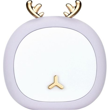 Mignonne Cerf de Nuit pour Animaux Compagnie Lampe Chambre D'Enfant Lapin pour Enfant Lampe Table Rechargeable USB à Pression Continue pour DéCoration de la (Violet) (1/5)