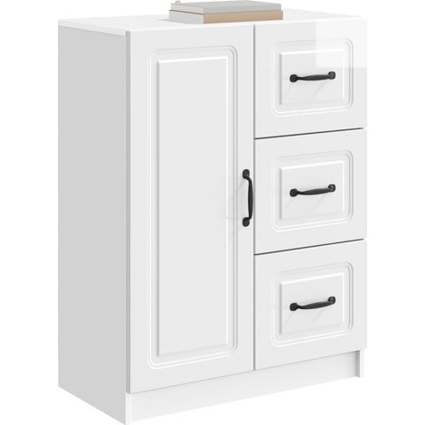 Maison Exclusive - Credenza Bianco Lucido 66 x 34,5 x 87 cm Legno ingegnerizzato
