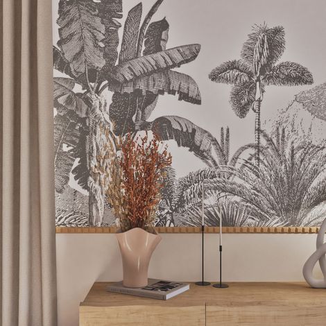 Moulure murale décorative en bois PONT NEUF - 3,5 x 100 cm - Brut sans peinture - Cimaise - Plinthe - Baguette d'ornement